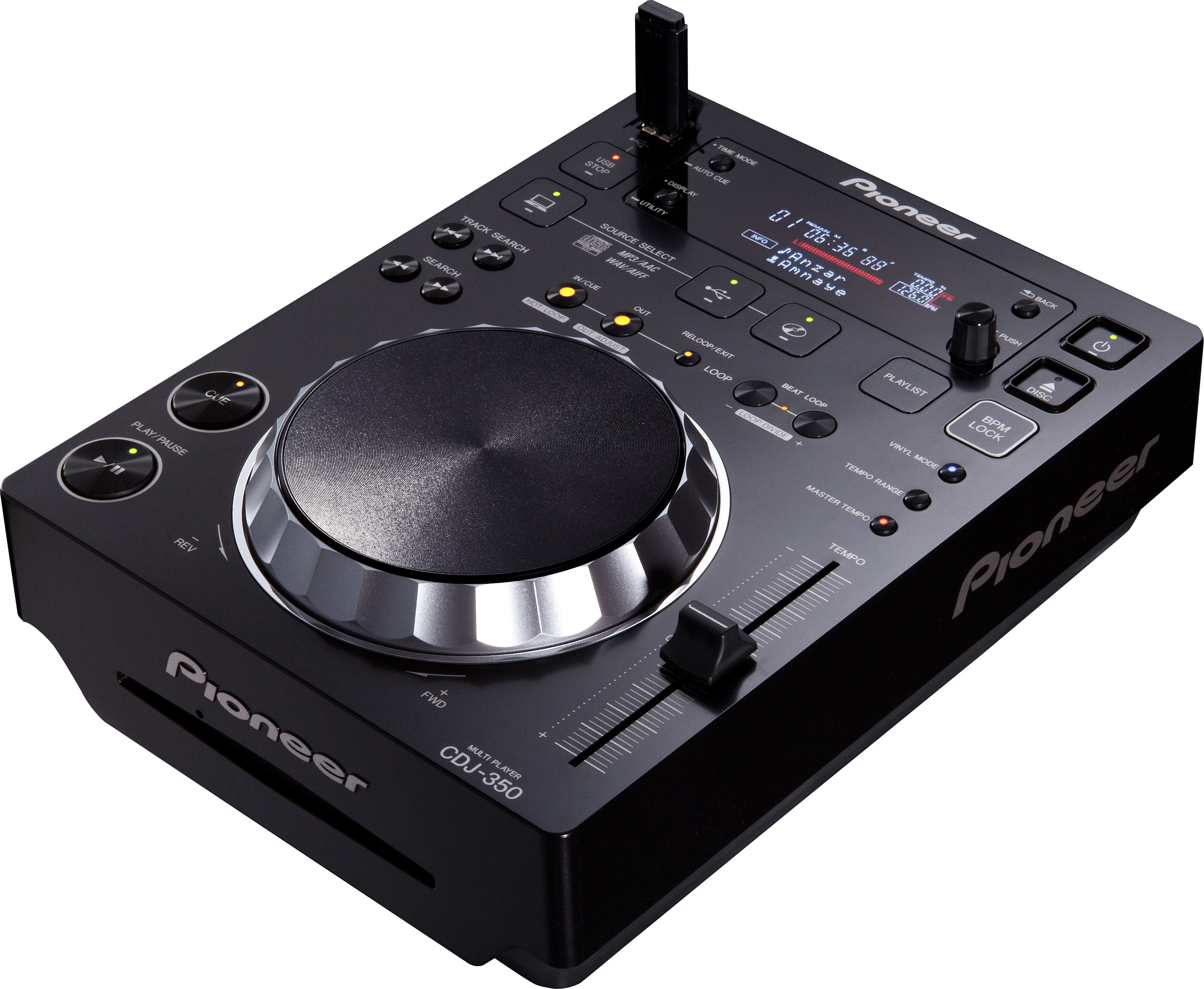 先锋(Pioneer)CDJ-350 专业DJ打碟机 DJ播放器 rekordbox-ready数字卡座（黑色）