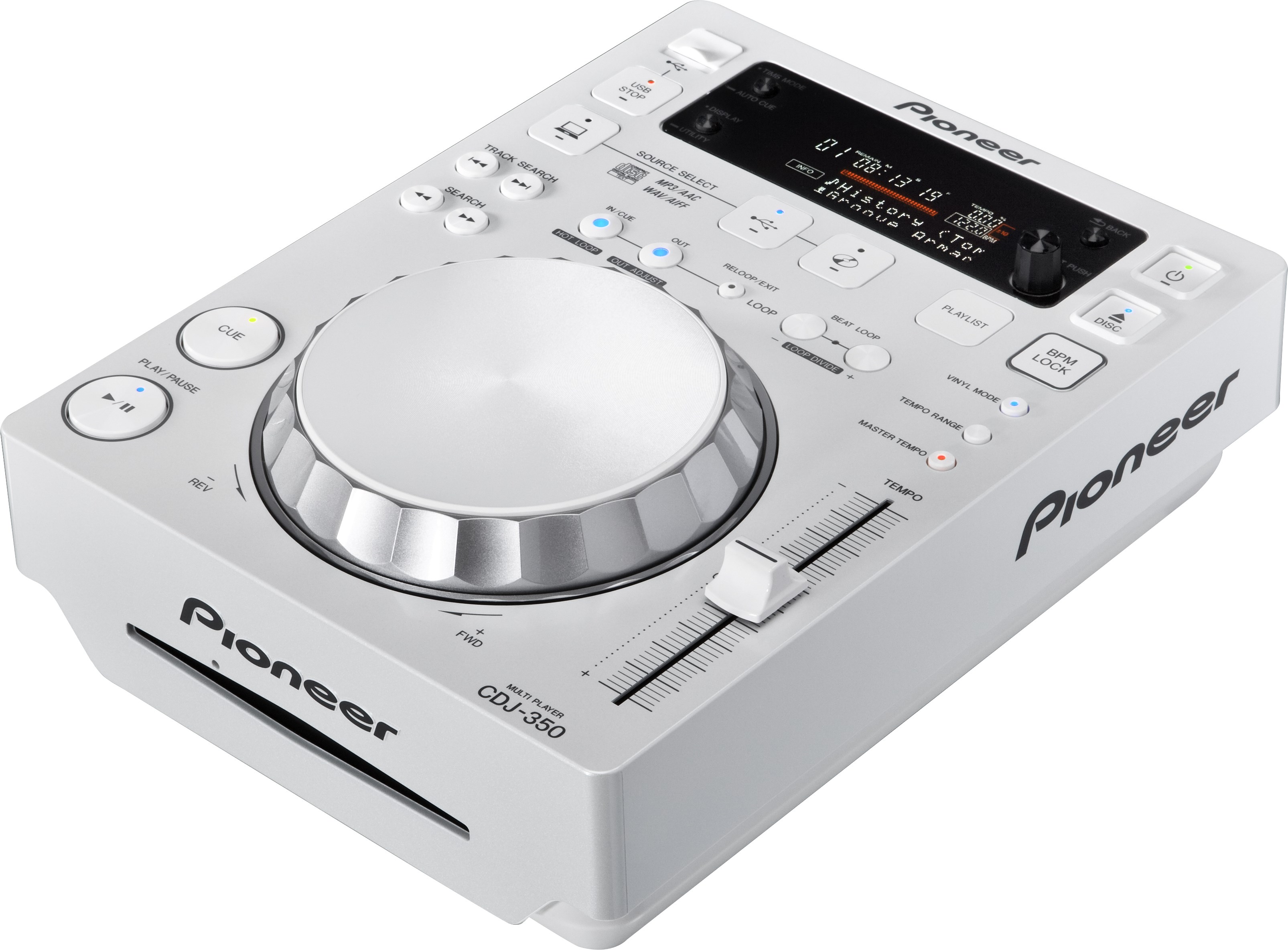 先锋(Pioneer)CDJ-350-W 专业DJ打碟机 DJ播放器 rekordbox-ready数字卡座（白色）
